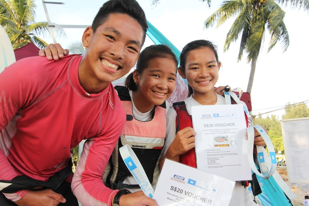 Winners B division,. Klinsmann, Ynez, Nicole © SingaporeSailing